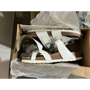 Cushionaire Luna White strap sandals Women’s US10